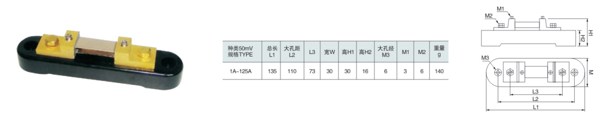 FL-21出口型1-125A直流分流器（臺灣型）